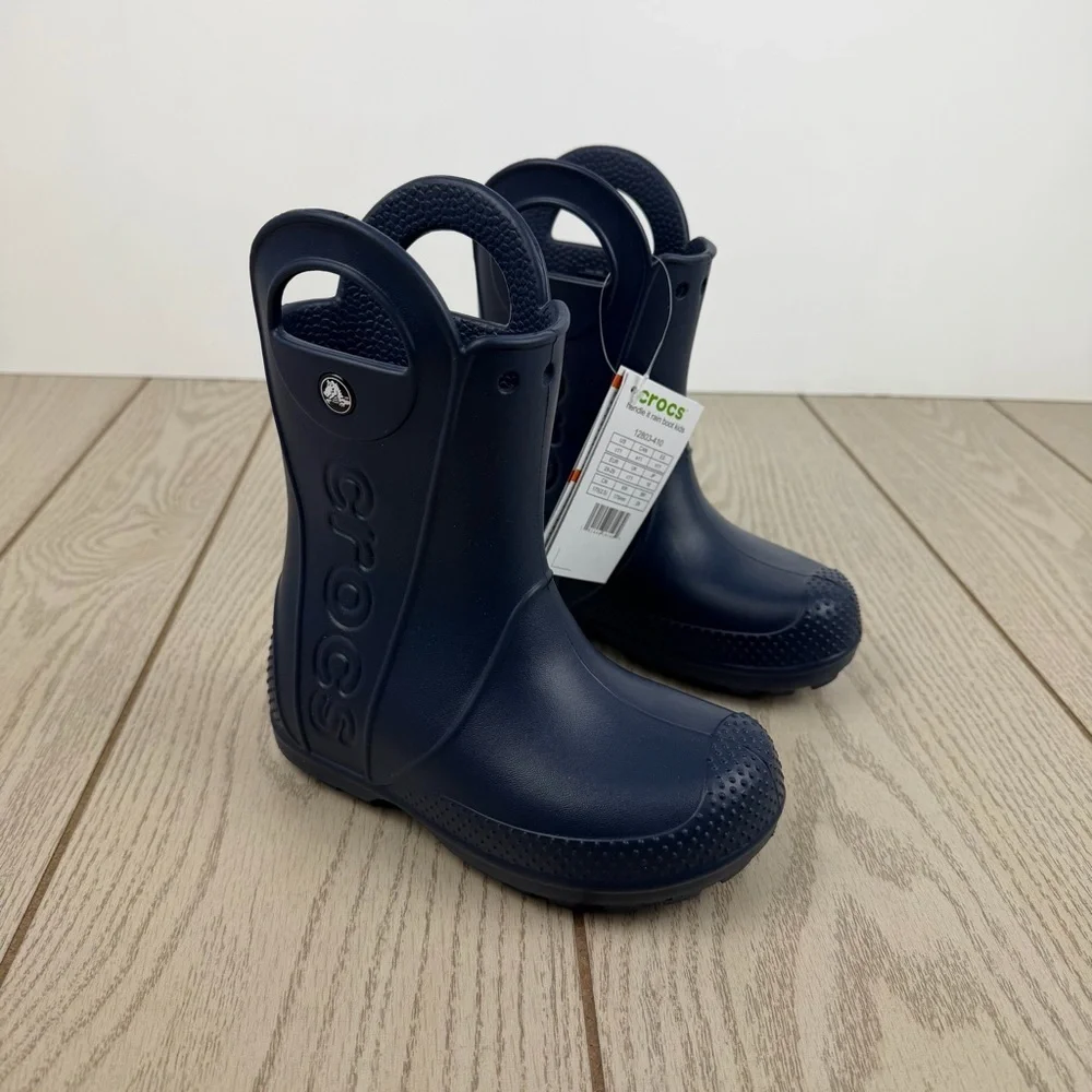 Crocs Kids’ Handle It Rain Boots c11 Navy Blue $45 Children's Shoes